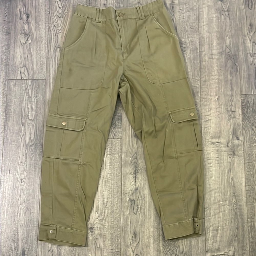 Knox Rose Green Cargo Pants Relaxed Fit